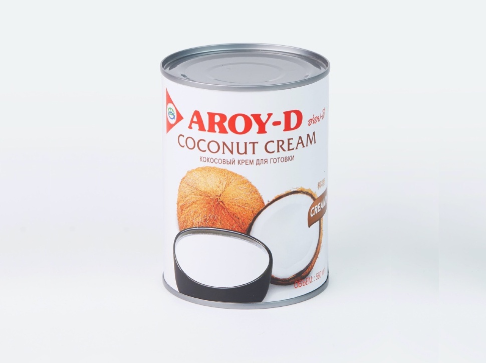 Кокосовые сливки Aroy-D, 20-22% жирность, 13440 мл, (24 шт по 560 мл)