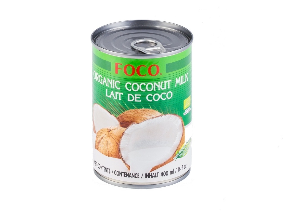Органическое кокосовое молоко Foco, 9.6 л, (24 шт по 400 мл)